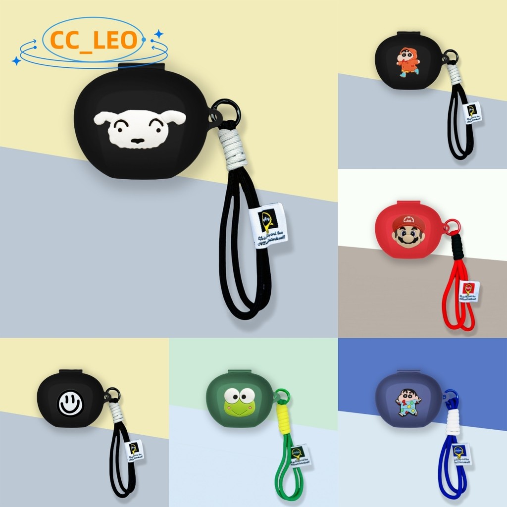 for EDIFIER NeoBuds Pro2 Case Cute Silicone Soft Case Cartoon Mario Snoopy Lanyard Suitable for EDIF