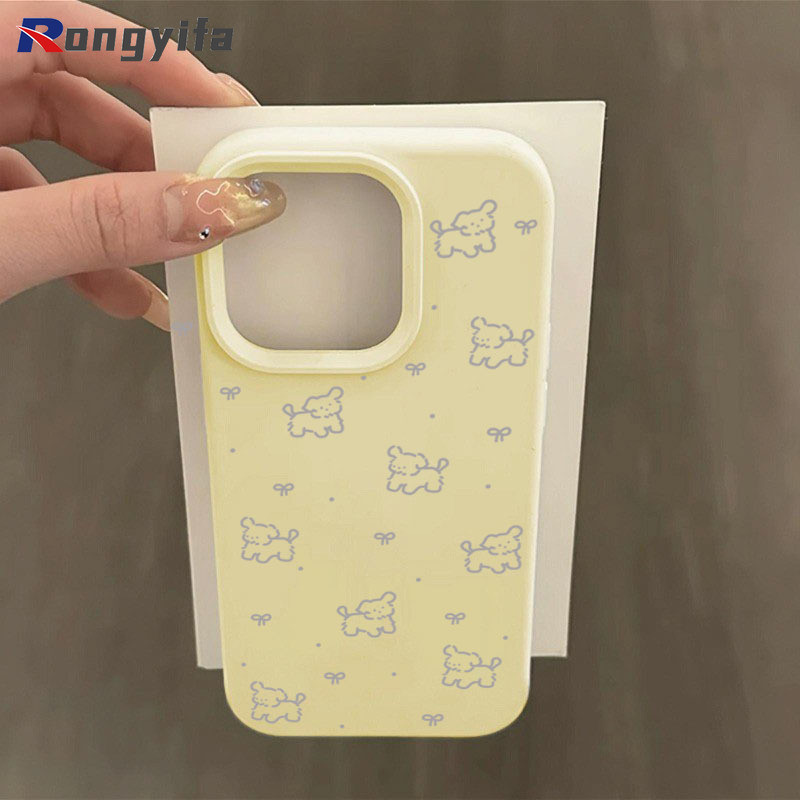 สุนัขน่ารักโบว์เคสโทรศัพท์สําหรับ iQOO Z10 Z9 Turbo Pro Turbo + Endurance Z9x Z8 Z8x Z7i Z5x Z3 การ์ตูนลูกสุนัขสีลูกกวาดปลอก Simple Matte กันกระแทกนุ่มปกหลัง - รูปที่ 3