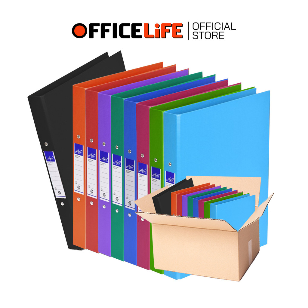 ELFEN ( เอลเฟ่น ) แฟ้ม 2 ห่วง รุ่น 2222 ขนาด A4 VB เอลเฟ่น สอดปกได้ สัน 3.5 ซม. ( 12 เล่ม / กล่อง )