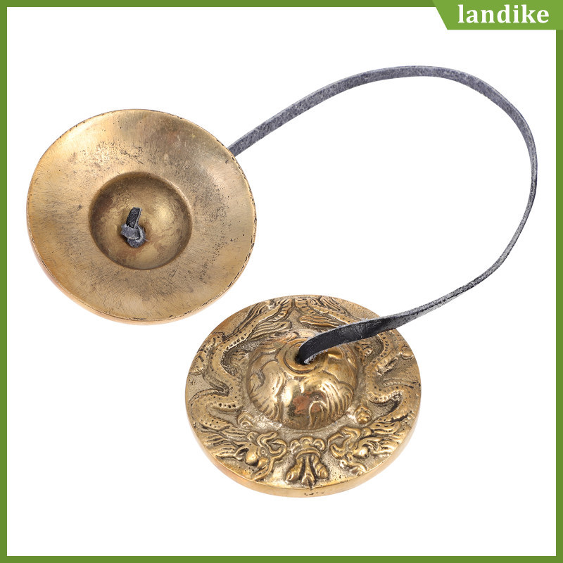 พุทธศาสนาทิเบตทองเหลือง Cymbal Bell โยคะสมาธิ Bell เครื่องมือเพอร์คัชชันขนาดเล็ก landike