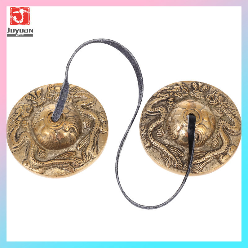 พุทธศาสนาทิเบตทองเหลือง Cymbal Bell โยคะสมาธิ Bell เครื่องมือกระทบขนาดเล็ก jyuanxnuo