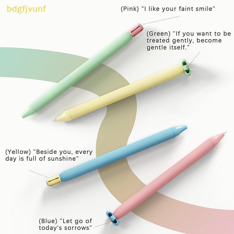 BDGF 1/4 ชิ้นสร้างสรรค์ดอกไม้ขนาดเล็กรูป Push-Button 0.5 มม.สีดํา Quiz ปากกา/เครื่องเขียน/ปากกาลายเซ