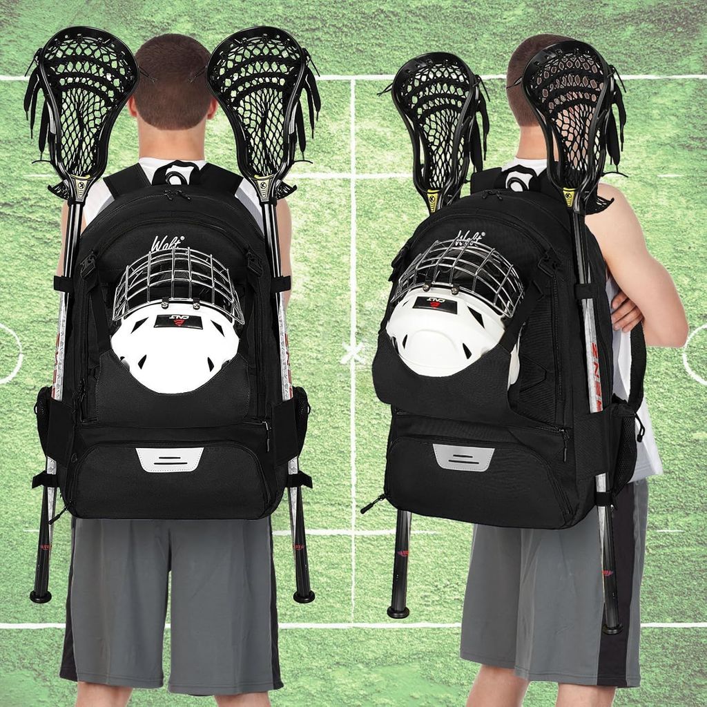 WOLT Hockey Backpack Field Stick Bag Youth Competition Dual Use Roller Hockey