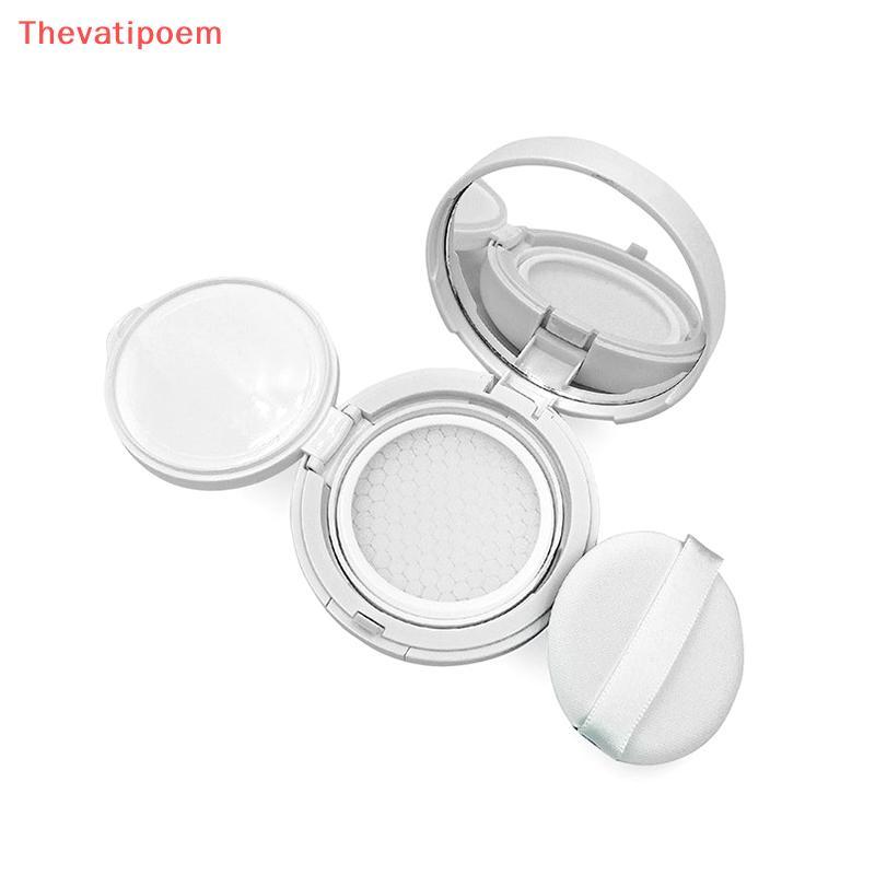 [Thevatipoem] 15g/0.5oz Empty Air Cushion Puff Box Portable Cosmetic Makeup Case Container With Sponge Mirror For BB Cream Foundation HOT