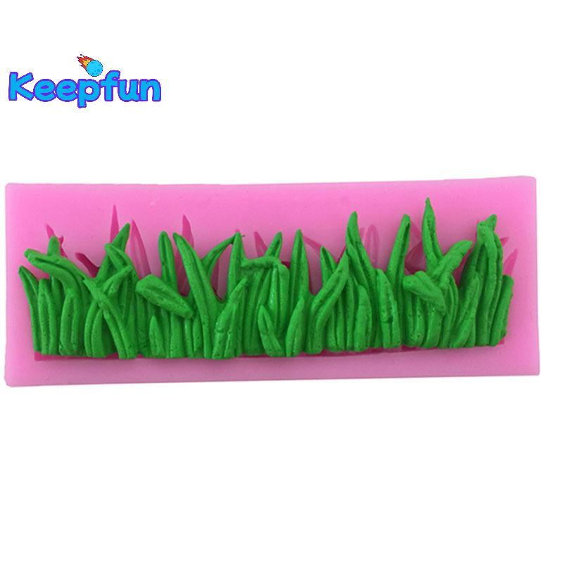 [Keepfun] ใหม่ DIY 3D เค้กตกแต่งหญ้ารูป Fondant เค้กน้ําตาลซิลิโคนแม่พิมพ์เครื่องมือศิลปะ [ใหม่]