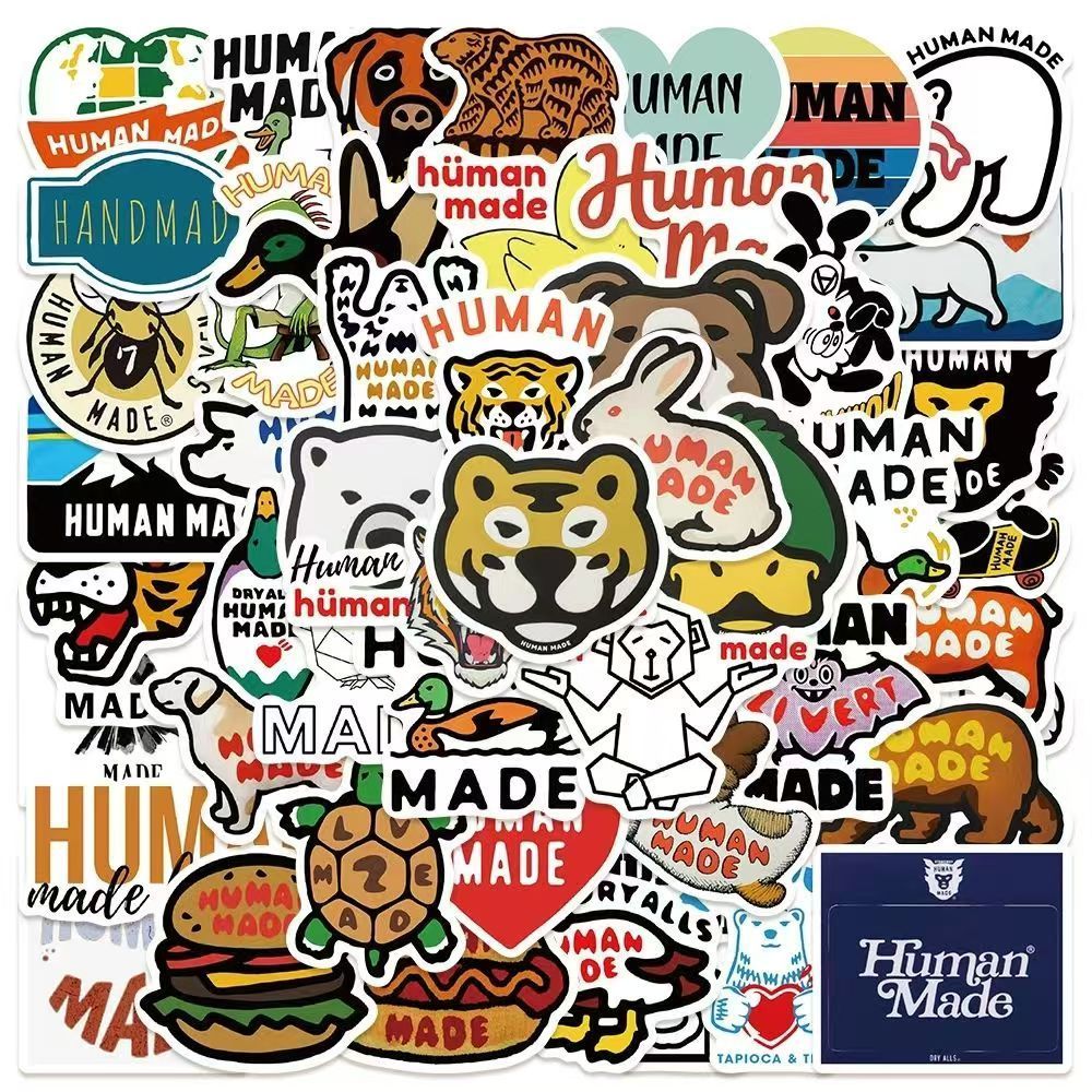 ✨พร้อมส่ง✨สติกเกอร์ไดคัท เสื้อยืด Japan animal Famous logo กันน้ำ สติ๊กเกอร์ ใช้ซ้ำได้ Sticker 50pcs