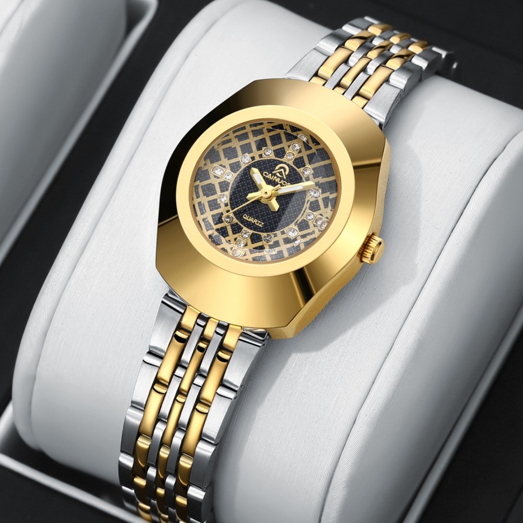 CAINUOS เรดาร์สไตล์สุภาพสตรีนาฬิกานาฬิกาควอทซ์กันน้ํา 2 9AI2