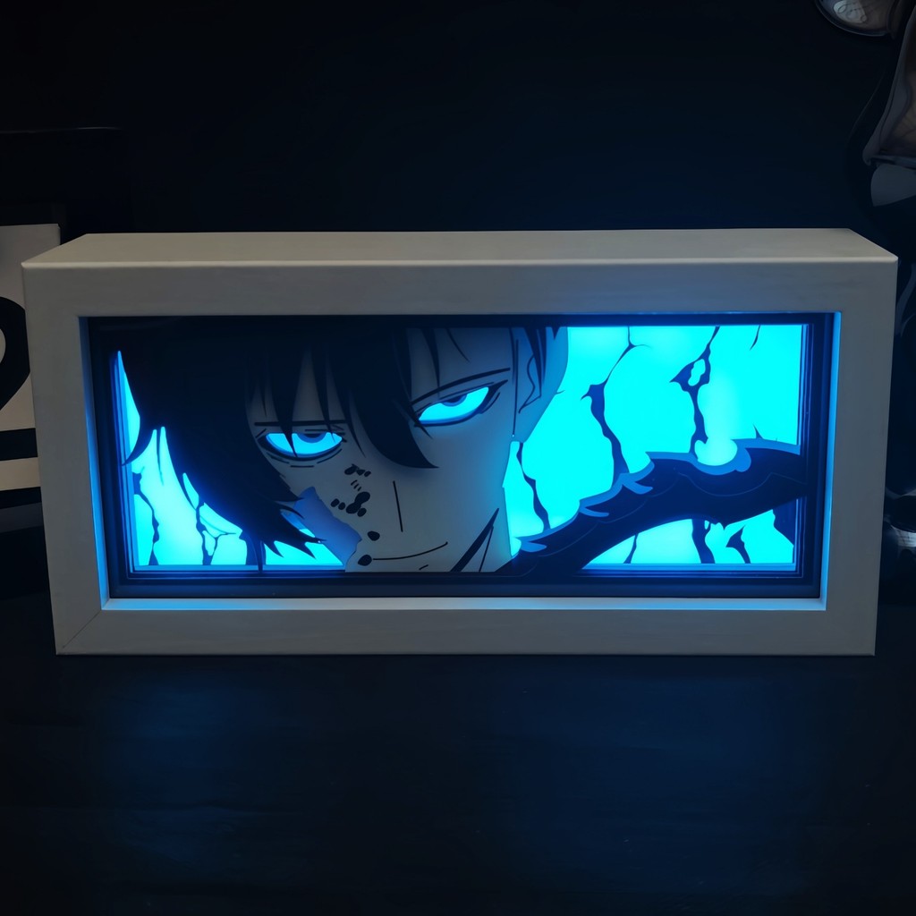 我独自升级水篠旬 动漫3D纸雕灯石像周边剪纸发光相框摆件小夜灯I upgrade Shui Xun animation 3D paper sculpture alonepoker2.th2025122