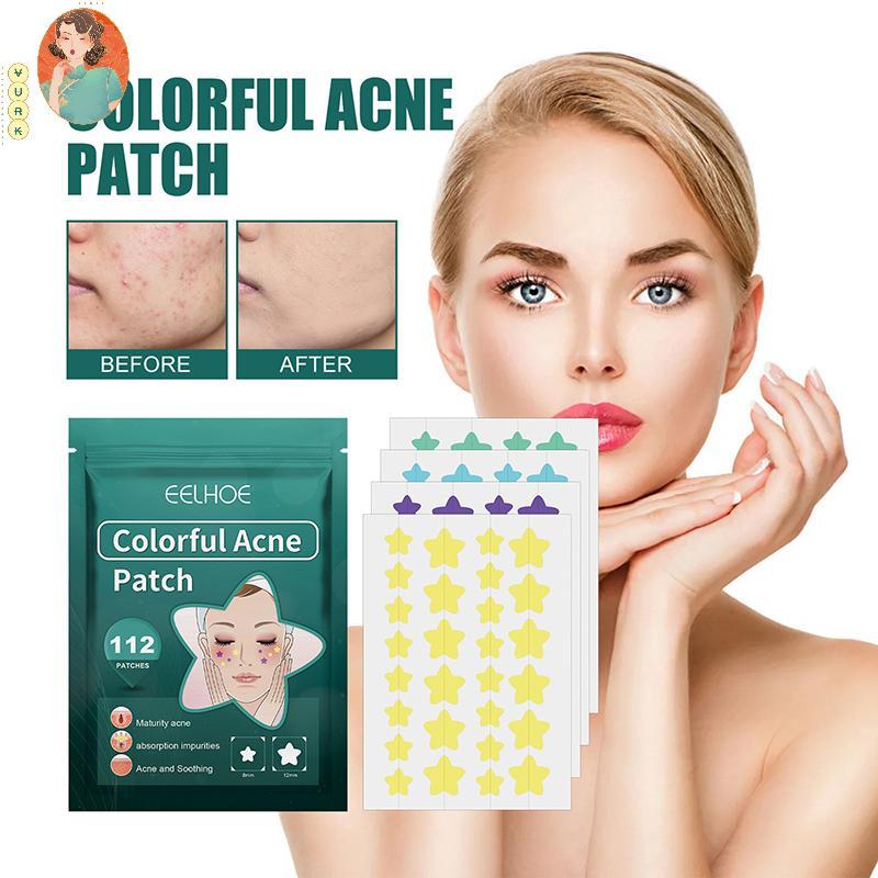[VURK] 112 ชิ้นที่มีสีสันที่มองไม่เห็นแพทช์สิวความงามเครื่องมือสิวสิวสิวคอนซีลเลอร์ Face Spot Scar C