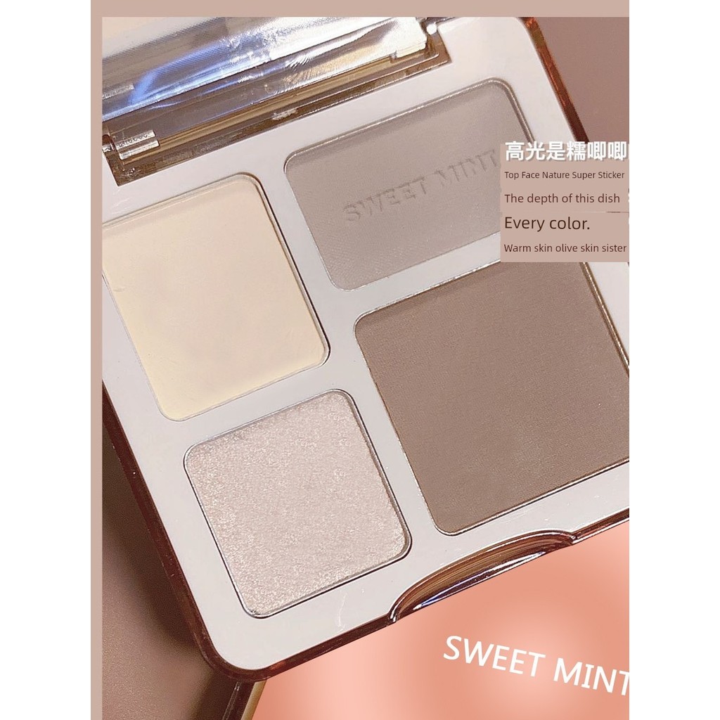 contour คอนทัวร์หน้า Perfect Time Diary High Gloss Contouring All-in-One Plate Matte Brightening Fac