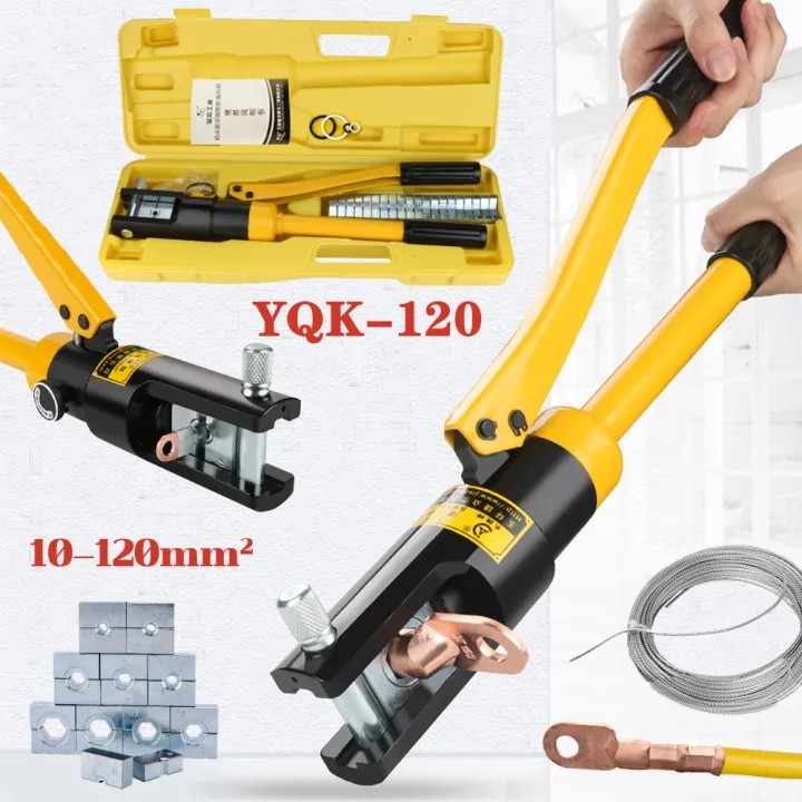 YQK-120 คีมย้ำหางปลา ย้ำสายไฟ ไฮดรอลิค ขนาด 120.10—120Mm²เครื่องมือการจีบแบบไฮดรอลิก YQK-120 ความดัน