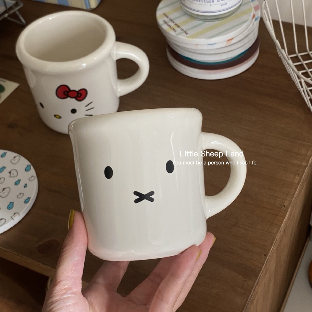 แก้วมัค แก้ว แก้วกาแฟ มีที่จับ รูปmiffy &kitty 350ml สำหรับร้านกาแฟ ราคา ถูกที่สุด ดีลบีเคเค แกลเลอรีภาพที่ 5