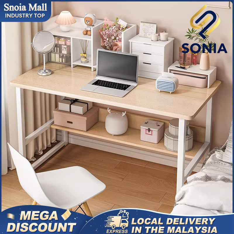 120CM Study Table Writing Desk Office Table Computer Table  Meja belaja Dressing Desk Living Room Ta