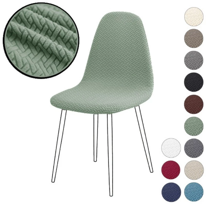 ผ้าคลุมเก้าอี้-Eames ความกว้าง 22-30 ซม. ความสูง 40-48 ซม. ผ้าจักเวฟเฟิลลาย T-Shaped Eames chair cover