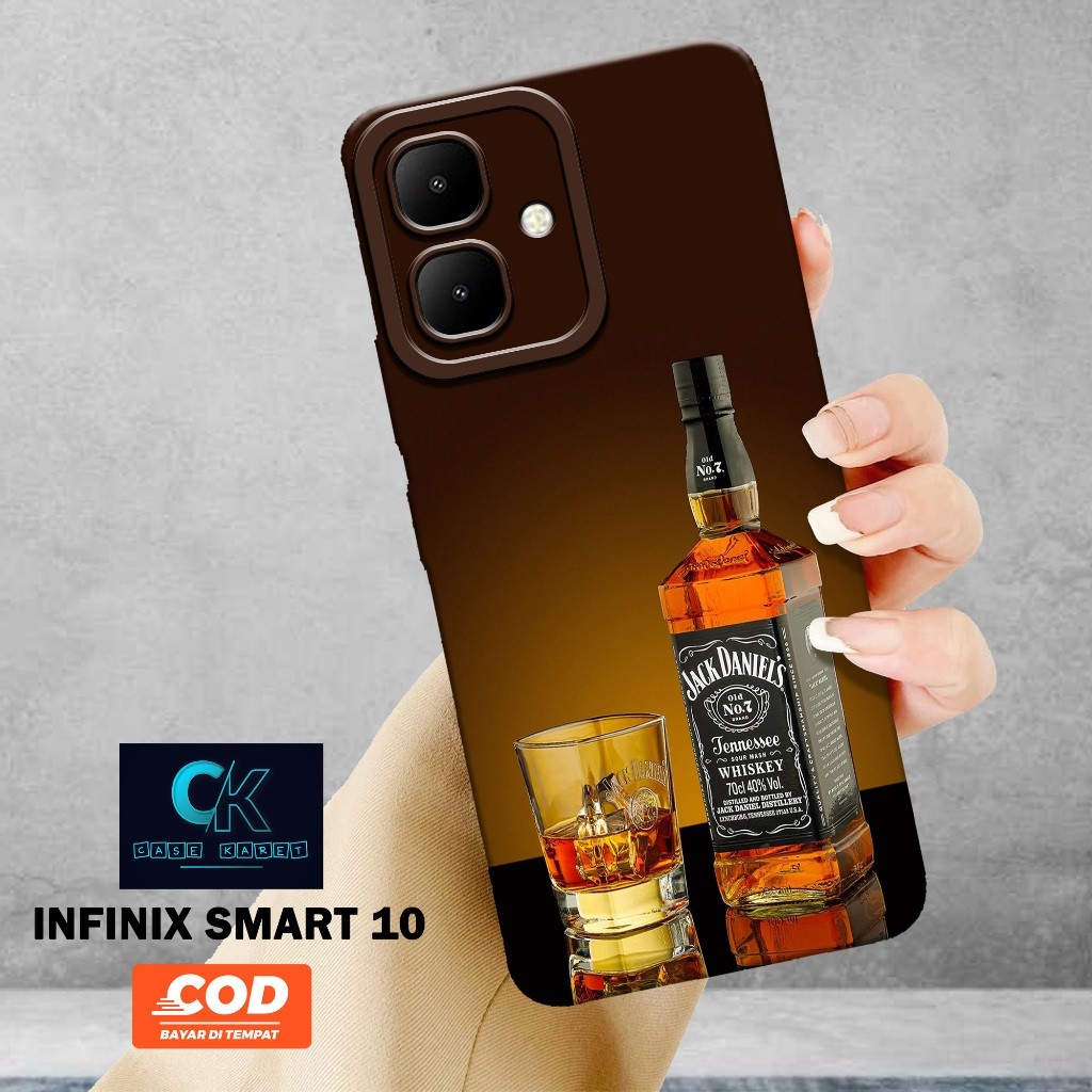 เคส HP ล่าสุด Infinix Smart 10 - เคสแฟชั่น DRINK - เคสยาง - เคสโทรศัพท์ Infinix Smart 10 ล่าสุด - เค