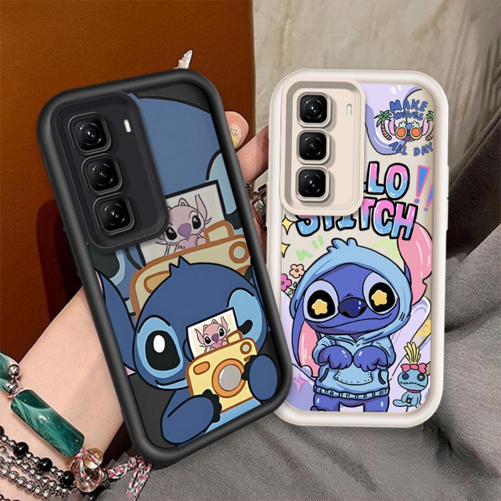 ปลอกสําหรับ INFINIX HOT 50 4G INFINIX X6882 X6882B น่ารักซิลิโคน Stitch กันกระแทก TPU กรณี
