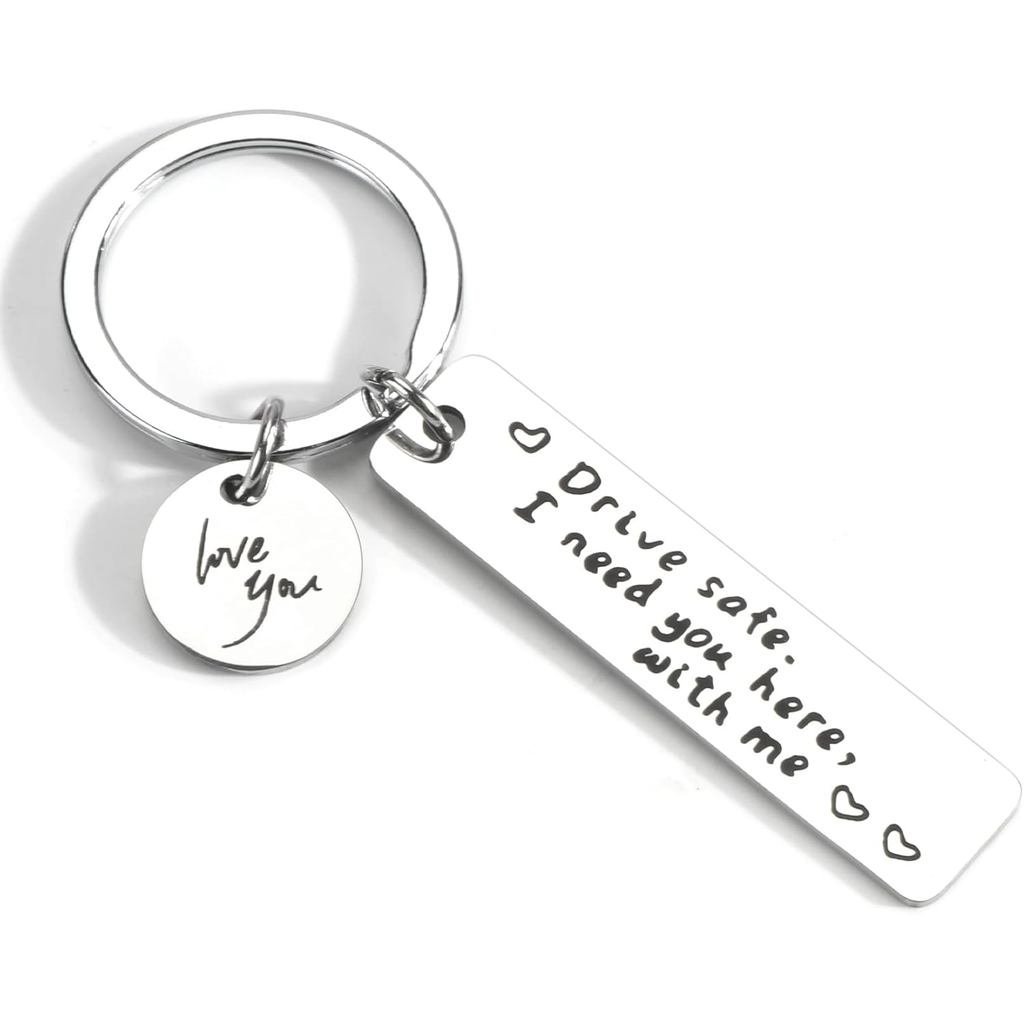 Drive Safe Keychain, New Driver Gifts for Boyfriend, Drive Safe Gifts for Him,Son Keychain from Mom