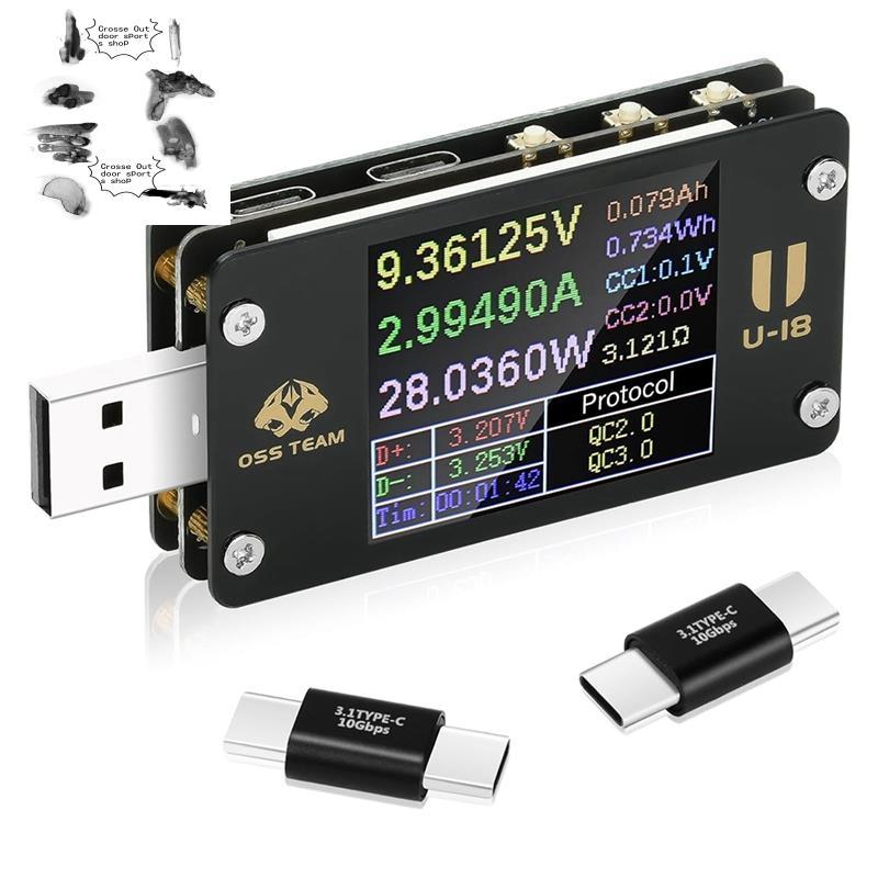Multi-Function USB-C เครื่องทดสอบ DC 4-25V 6.5A 1.77 นิ้ว USB มัลติมิเตอร์ USB-C Power Meter เครื่อง