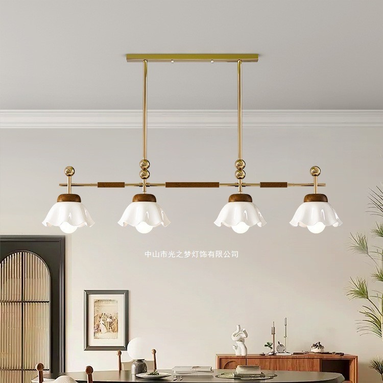 Restaurant lamp pendant light vintage American retro2025New Long Bar Tea Room Lamp Dining Room Dinin