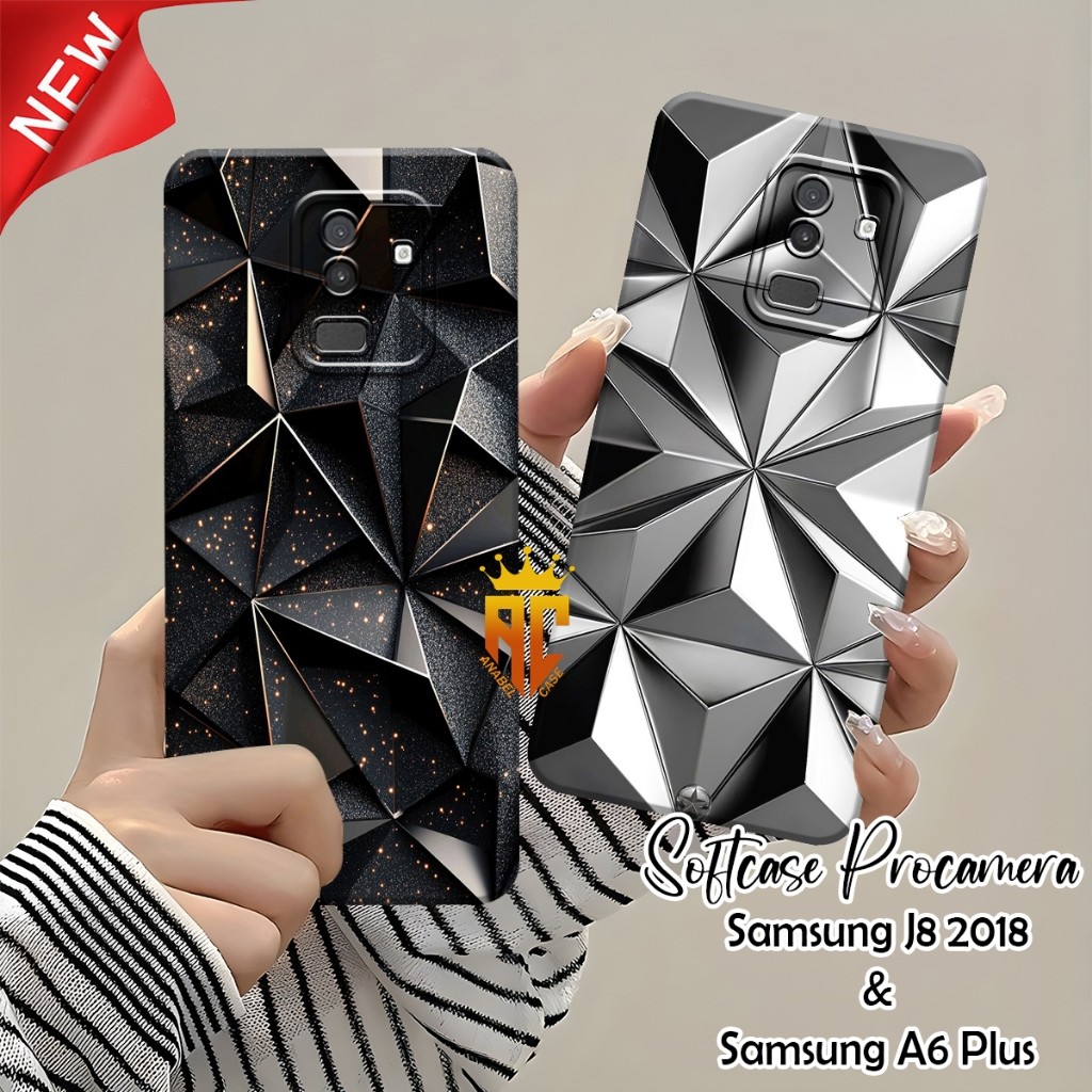 Softcase SAMSUNG J8 2018 / SAMSUNG A6 PLUS - Cool Abstract Motif Fashion Case - Aesthetic Case - เคส