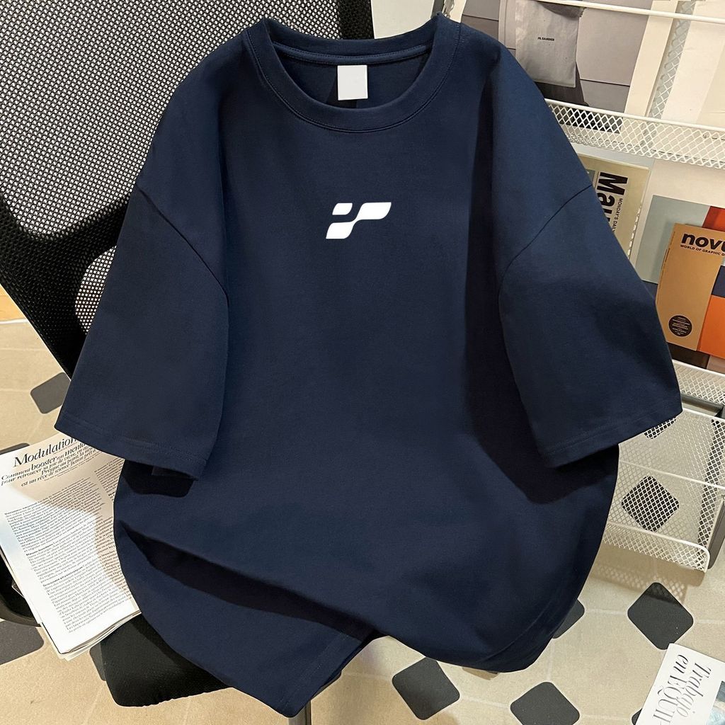 2026 แฟชั่น 2026300G หนัก Xinjiang ผ้าฝ้ายรอบคอพิมพ์แขนสั้นเสื้อยืดแห่งชาติอินเทรนด์ฤดูร้อน Harajuku