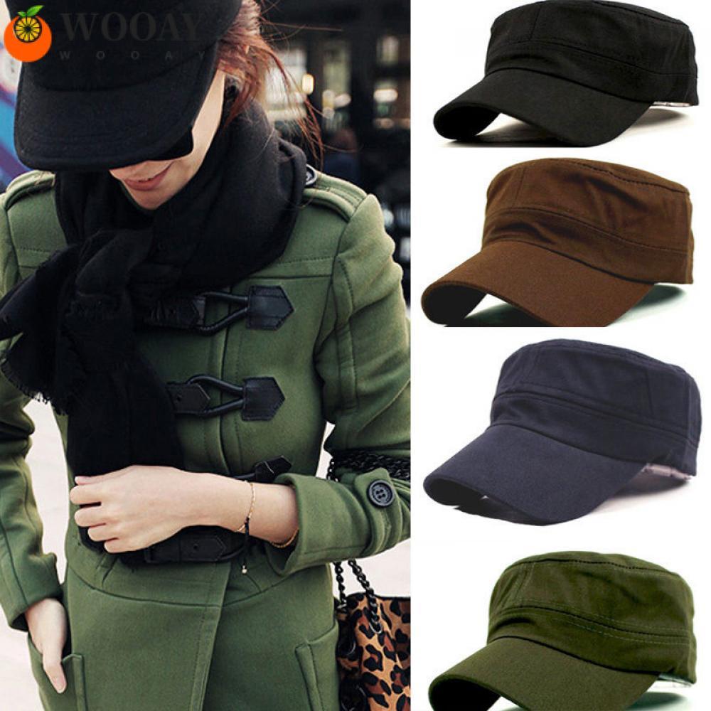 WEDGW Plain Cap Classic Style Cadet Patrol Cotton