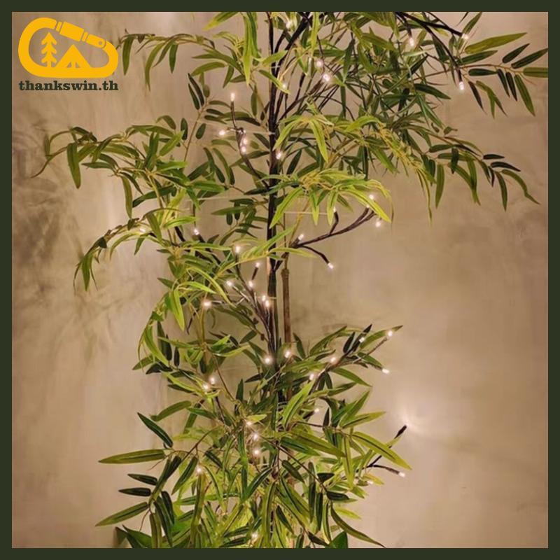 ขอบคุณ DIY Willow Tree สาขาโคมไฟ 8 โหมดแสงสําหรับห้องนอน Wall Decor th