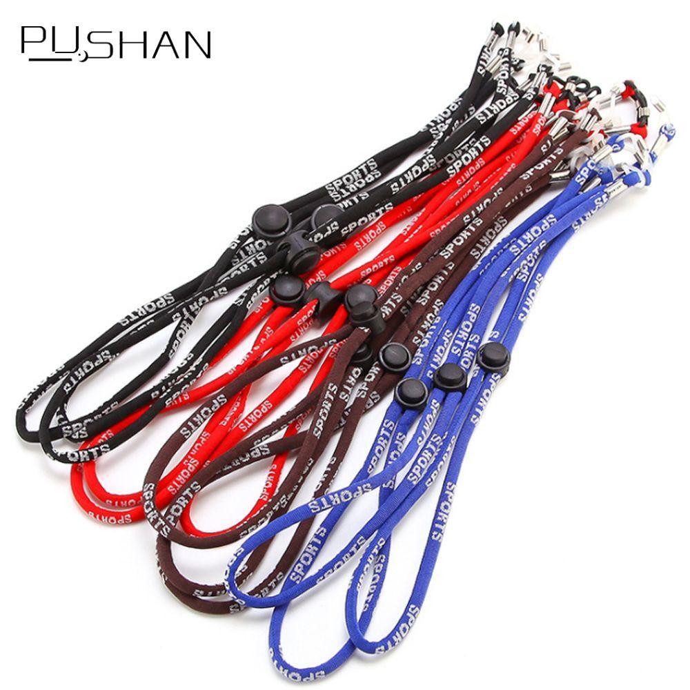PUSHAN สายคล้องแว่นปรับได้สำหรับผู้ชายและผู้หญิง สวมใส่สบายในการออกกำลังกาย