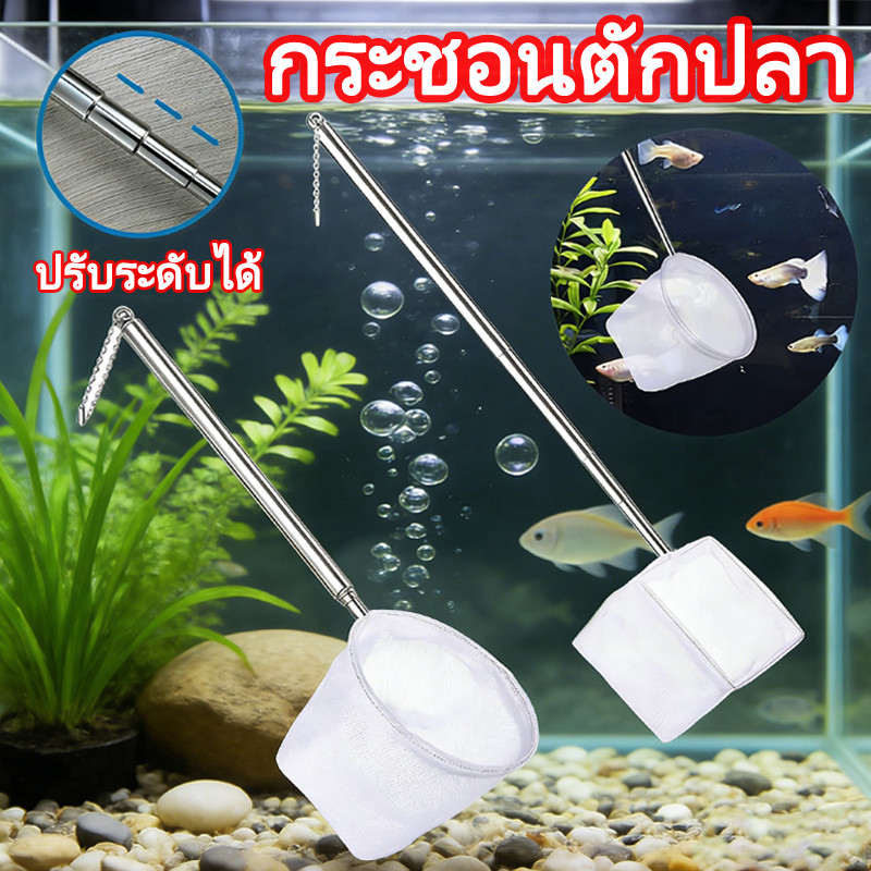 🎣กระชอนตักปลา ขนาดเล็ก ตาข่ายจับปลาและกุ้ง ตาข่ายละเอียดไม่คม สำหรับตู้ปลา อุปกรณ์ทำความสะอาดตู้ปลา