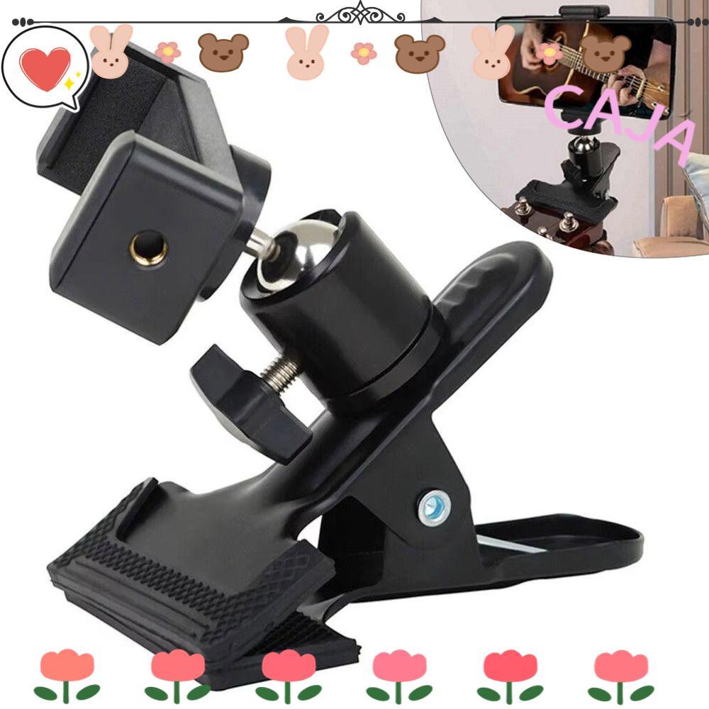 คาจา1 คลิปหนีบหัวกีต้าร์ สากล 360° ที่วางโทรศัพท์กีตาร์หมุน, ตัวยึดถ่ายทอดสดแบบพลาสติกด้ามจับที่มั่นคงทนทาน
