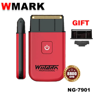 WMARK NG-7901 เครื่องโกนหนวดผู้ชายบางเฉียบมินิสแตนเลสไทเทเนียมชุบสองใบมีดตาข่ายมีดโกนจอนผมไฟฟ้าตัดผม