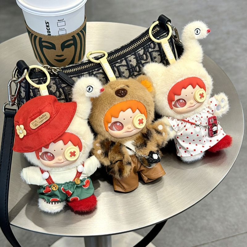 10 ซม.เสื้อผ้าเด็กผ้าฝ้ายตุ๊กตา Leaving Now 3HALUU Departure Family Zoo Series Co-Branded Merchandis