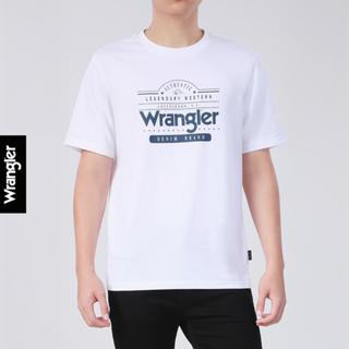WRANGLER เสื้อยืดแขนสั้นผู้ชาย รุ่น WR S126MTSSF01 สีขาว