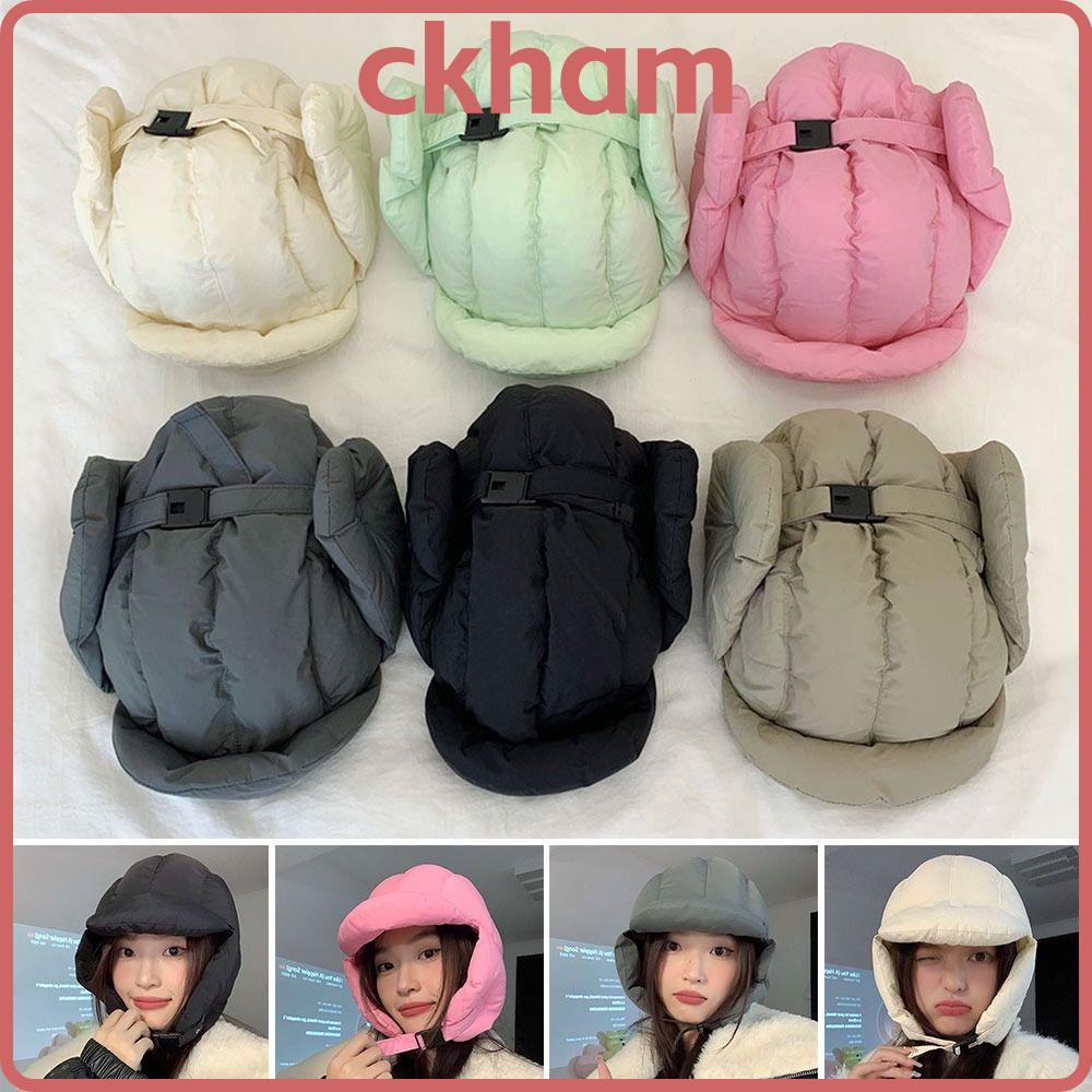 CKHAM Bomber Hat, Windproof Eiderdown หมวกฤดูหนาว, กลางแจ้ง Warm หนา Ushanka หมวกขนสัตว์สําหรับผู้ชา