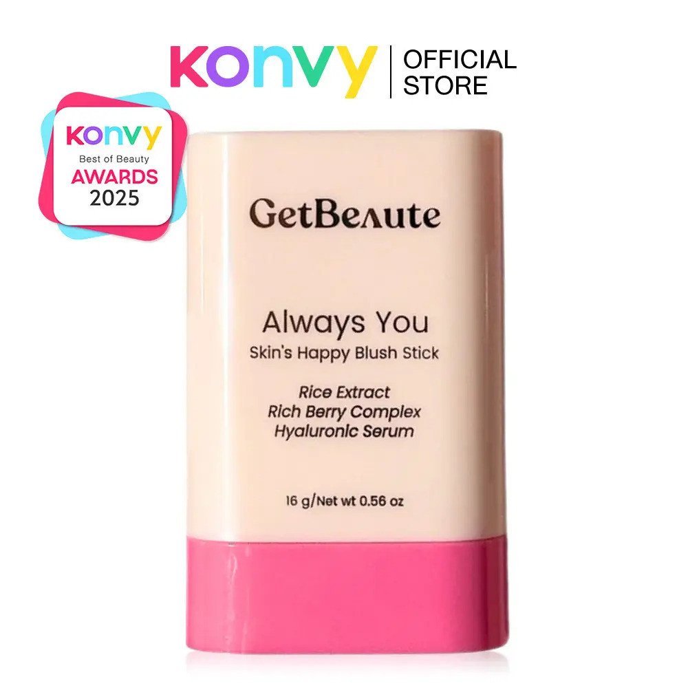 GetBeaute Skins Happy Blush Stick 16g # AlwaysYou Cosmetics Facial Cosmetics Blush IH8U