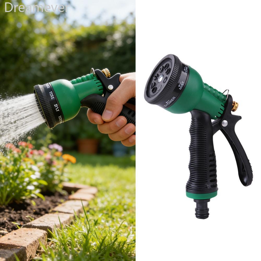 Dreamever 8 โหมดแรงดันสูงสวนน้ําปรับท่อหัวฉีดล้างรถ Yard Sprayer ชลประทานโรยเครื่องมือทําความสะอาด F