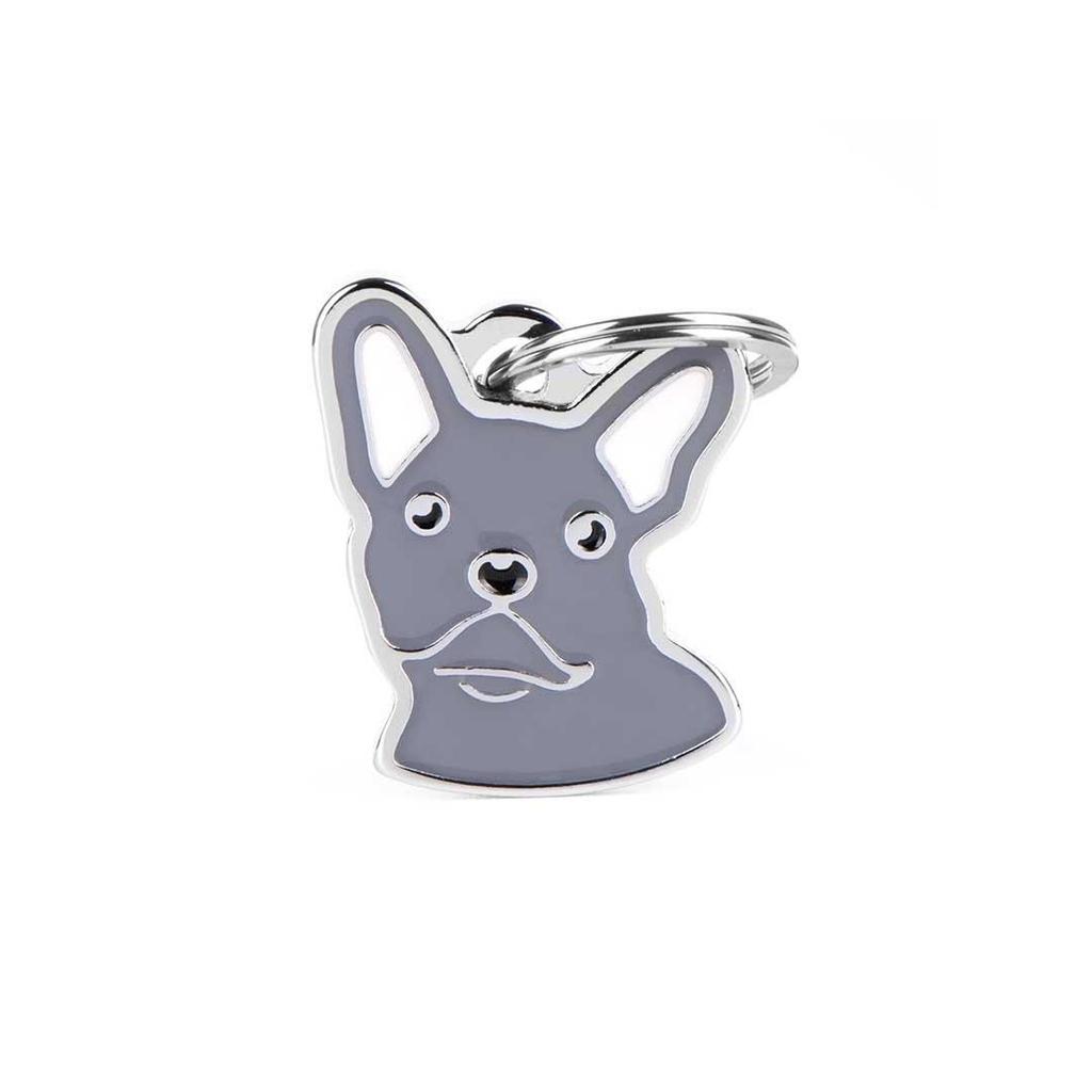 ID TAGS GREY FRENCH BULLDOG