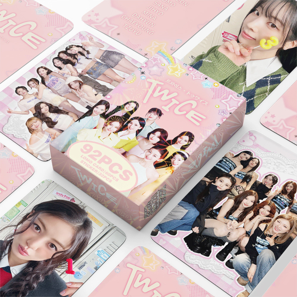 Kpop TWICE 2026 อัลบั้ม Photocard Lomo Card โปสการ์ด 60 ชิ้นการ์ด + 32 ชิ้นสติกเกอร์