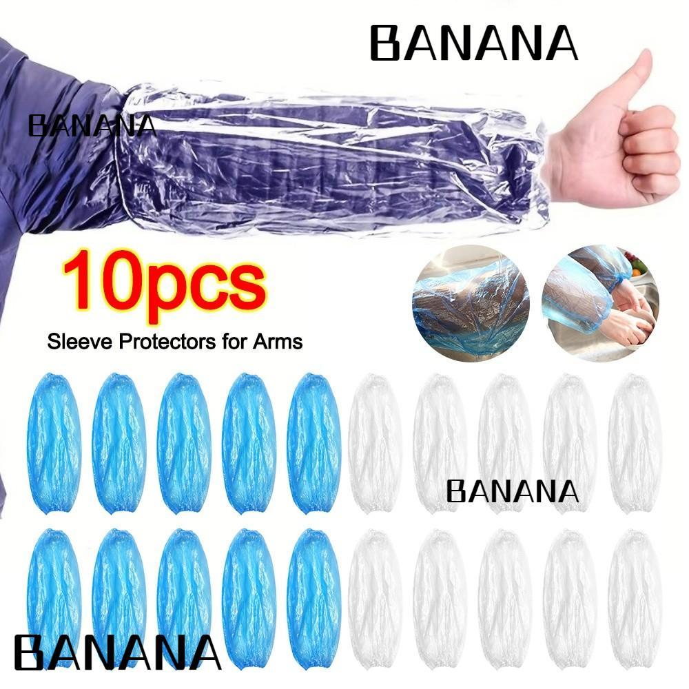 BANANA1 ปลอกแขนสําหรับแขน, แขนทิ้งหนาซ้ํา, พลาสติกกันน้ํามันสะอาดกันน้ํา Overles Protector ห้องครัว