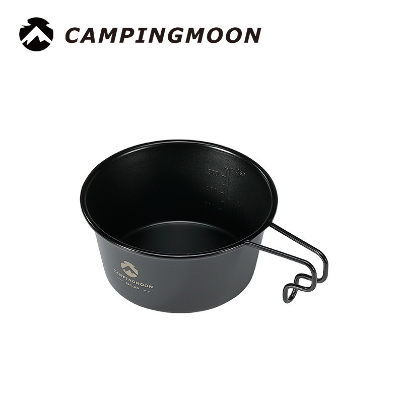 Koman Outdoor Stainless Steel Black Titanium-Plated Snow Pull Bowl ขนาดใหญ่ BKS-360 ชามกิน Picnic สา