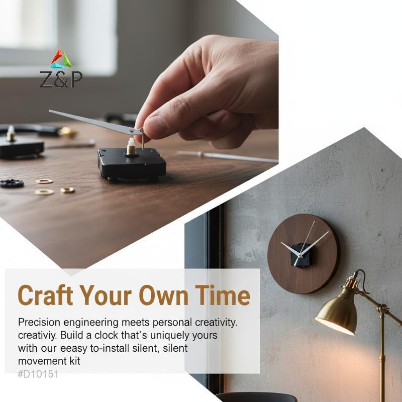 [Z&PT] กลไกโคลนควอตซ์ DIY ซ่อมเครื่องมือ Silent Wall Watch Movement Kit พร้อมมือสําหรับห้องนั่งเล่นต