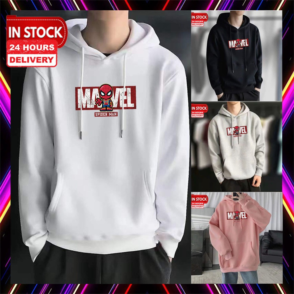 Unisex Spider Man Hoodie เสื้อแขนยาว Hoodie ผู้ชาย Hoodie ผู้หญิงเสื้อกันหนาวเสื้อกันหนาวผู้ชาย
