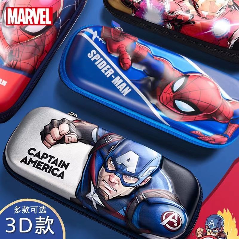 Iron Man stationery box collection bag4124People3d Waterproof small-capacity double-layer Spider-Man