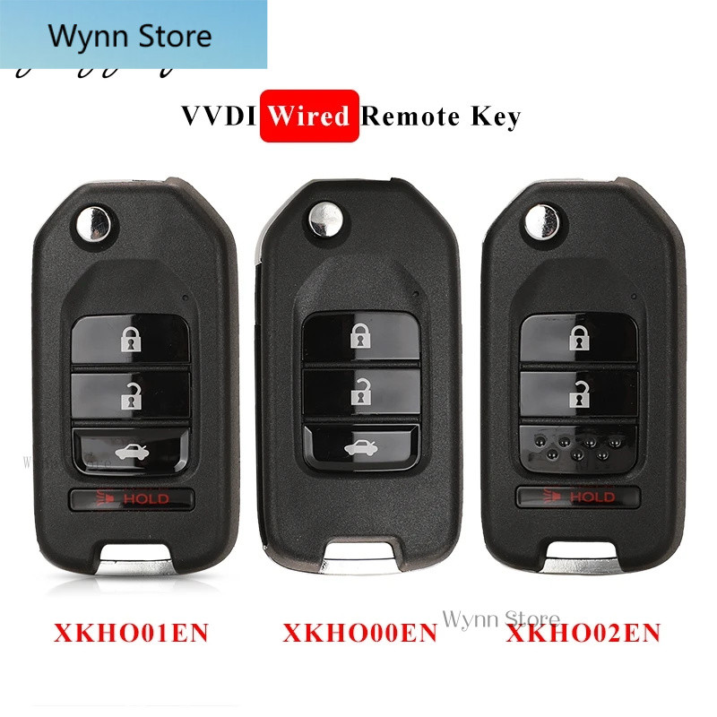 Xhorse VVDI XKHO00EN / XKHO01EN / XKHO02EN กุญแจรีโมทแบบมีสาย 2/3/4 ปุ่มสําหรับ Honda Type Universal