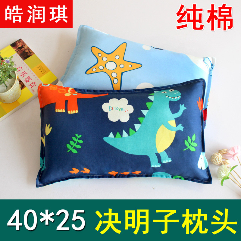 Baby Cassia Seed หมอนฤดูร้อน Breathable ปลอกหมอนเด็ก Plus หมอน Core เด็กผ้าฝ้ายแท้ขนาดเล็ก Nap หมอน 