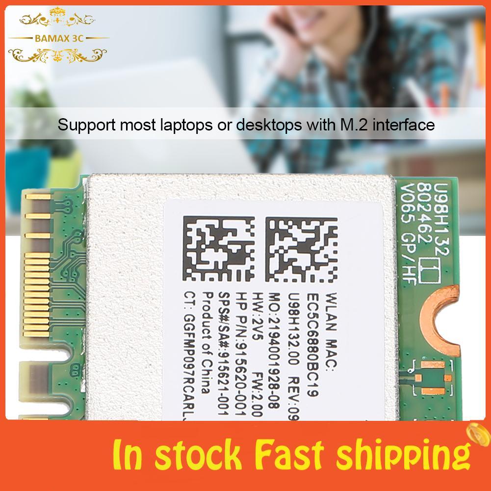 Bamaxis การ์ดเครือข่าย 802.11 A/B/N/AC รุ่น RTL8821CE ความเร็วสูงสำหรับแล็ปท็อปเดสก์ท็อปใช้งานร่วมกั