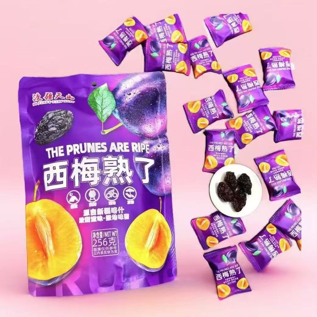 สินค้าใหม่ Dujiang Tianshan Plum Cooked 158g ของว่างที่บรรจุหีบห่อเปรี้ยวหวาน Xinjiang พลัมแห้งพิเศษบิลสูง20260414 渡疆天山西梅熟了158g独立包装零食酸甜新疆特产西梅干高铁同款