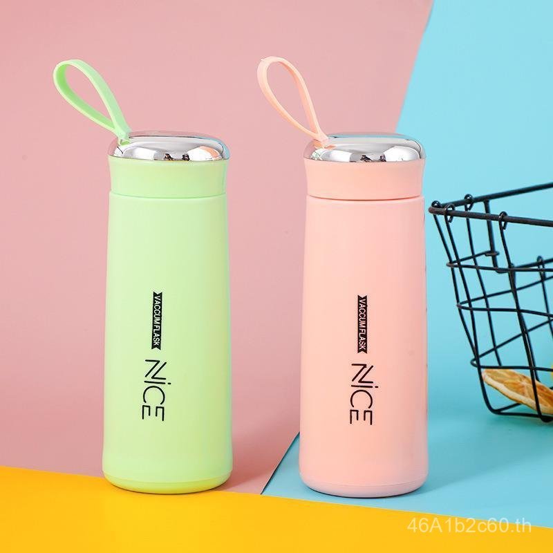 High-value Naiss Glass ชายหญิงนักเรียนคู่ Handy Double-layer Glass Cup Shop Celebration ของขวัญ Adve