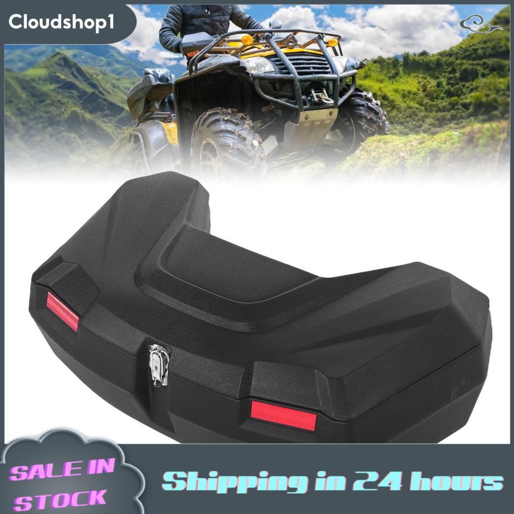 Cloudshop1 Cloudshop1 Depisuta 98L ATV ด้านหลังกล่องเก็บกันน้ำ Rack Cargo พร้อมเบาะพนักพิงและล็อคใช้