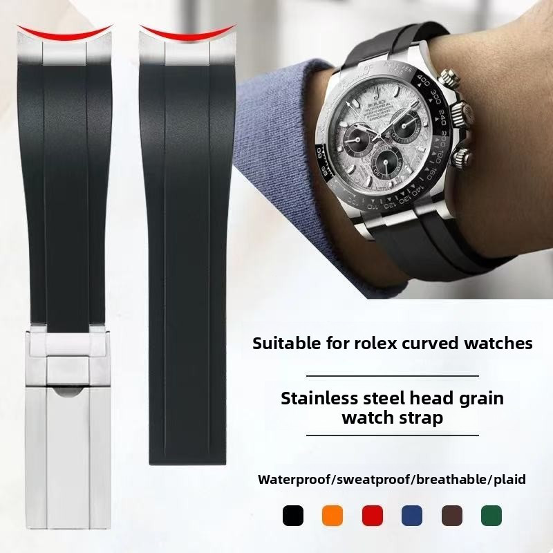 สายยางสําหรับ Rolex Daytona Submariner Yacht-Master – กันน้ํา ทนทาน Snug Fit พร้อมชุดการเชื่อมต่อ